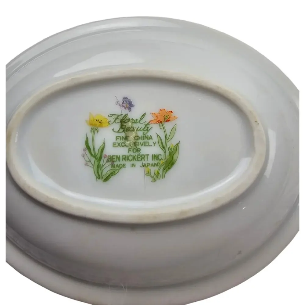 Vintage‎ Day Lily Seymour Manning Fine China Soap Dish Floral
